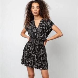 Rails Karla Mini Dress, Black Ivory Spots, XS